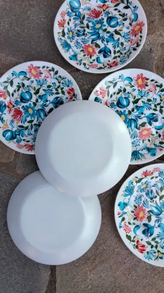 6 Piatti Fiori Fall anni 70