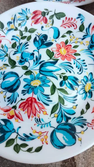 6 Piatti Fiori Fall anni 70