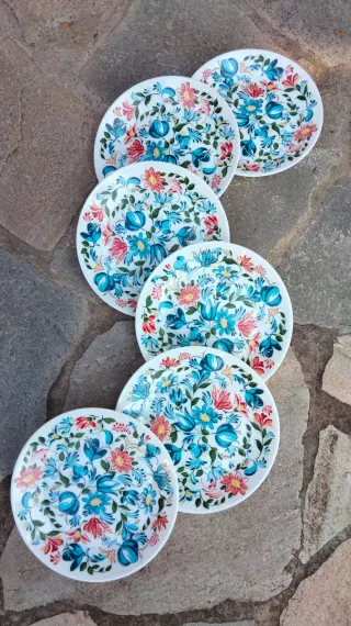 6 Piatti Fiori Fall anni 70