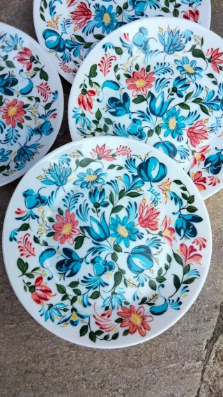 6 Piatti Fiori Fall anni 70