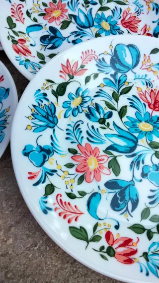 6 Piatti Fiori Fall anni 70