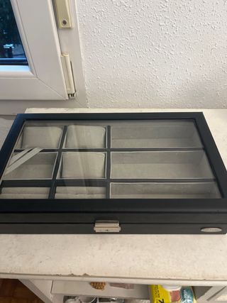 Joyero Organizador Relojes y Joyas Negro