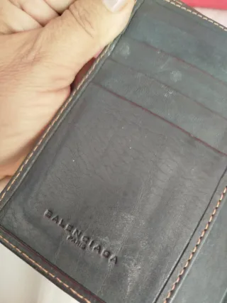 Cartera Monedero Balenciaga Cuero Marrón y Negro