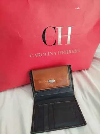 Cartera Monedero Balenciaga Cuero Marrón y Negro
