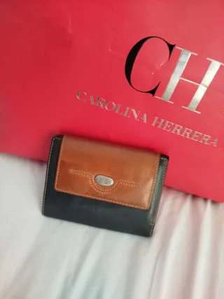 Cartera Monedero Balenciaga Cuero Marrón y Negro
