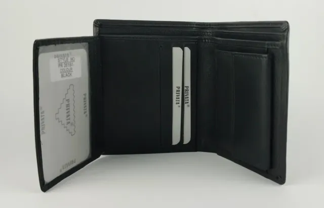 Cartera de piel hombre PRIVATA negra