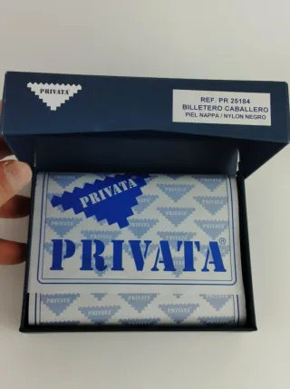 Cartera de piel hombre PRIVATA negra
