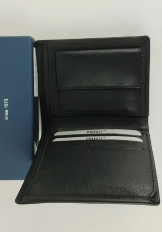 Cartera de piel hombre PRIVATA negra