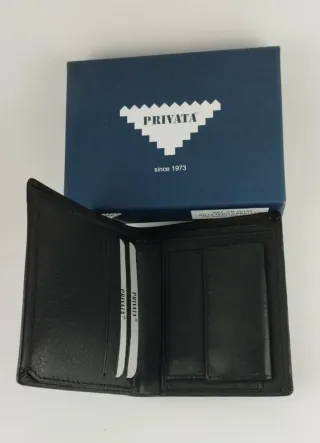 Cartera de piel hombre PRIVATA negra