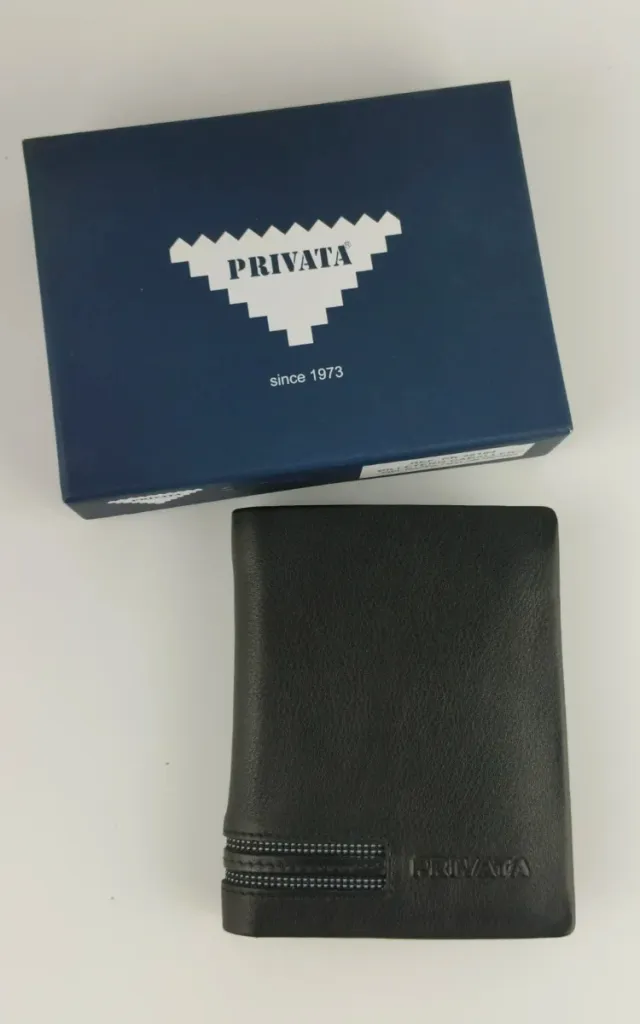 Cartera de piel hombre PRIVATA negra