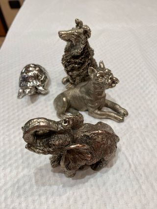 Set 4 animali argentati