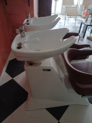 Lavabo peluquería con silla (2 unidades)