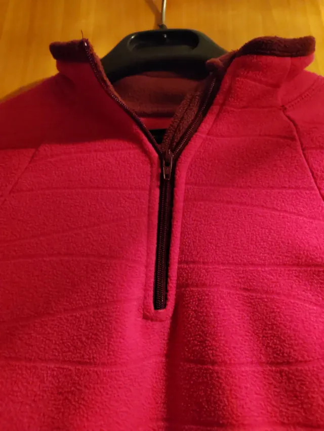 Polar mujer rosa con cremallera