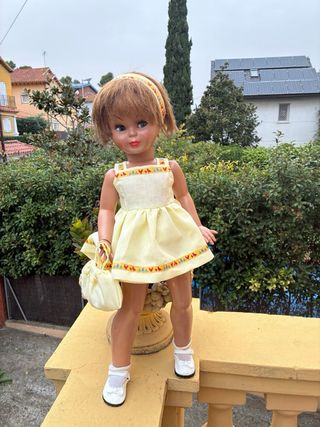 Vestido cinta ycancán para muñeca Pierina