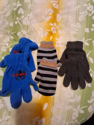 Guanti bimbo Spider-Man blu e grigi