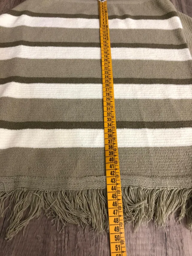 Poncho  Rayas beige