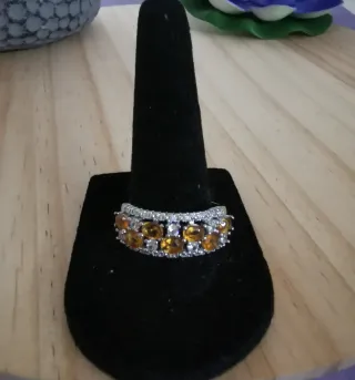 Anillo Citrino Natural tamaño Ajustable