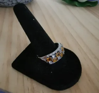 Anillo Citrino Natural tamaño Ajustable