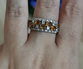 Anillo Citrino Natural tamaño Ajustable