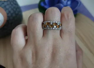 Anillo Citrino Natural tamaño Ajustable