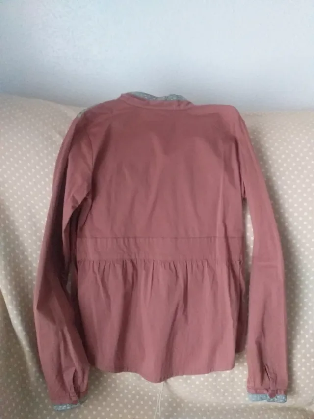 Camisa Amarti rosa y gris