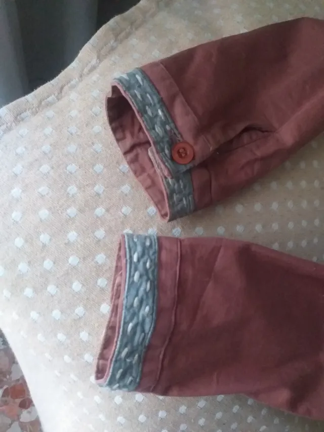 Camisa Amarti rosa y gris