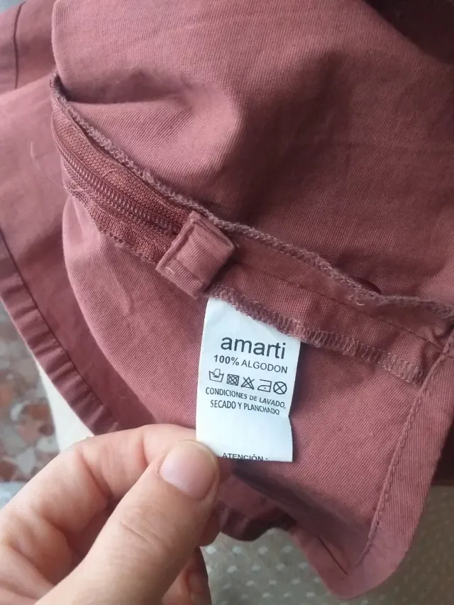 Camisa Amarti rosa y gris