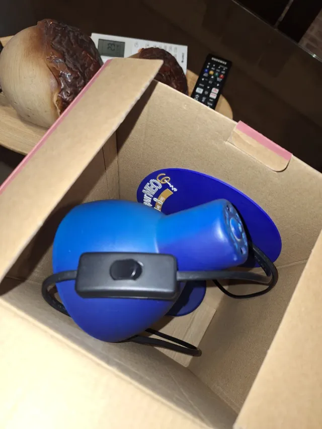 Flexo azul para escritorio