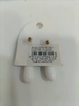 Pendientes Flamenca Walina Blancos y Dorados