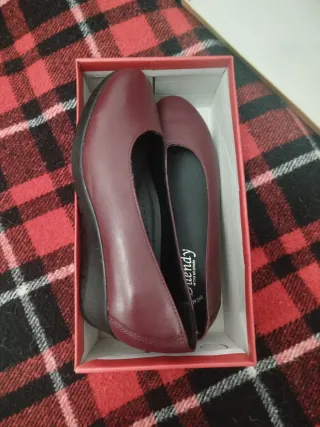 Zapatos Bailarina Mujer Duendy Rojo