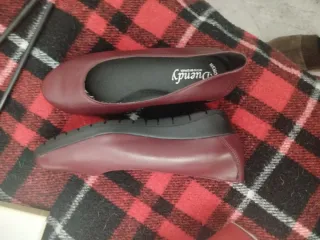 Zapatos Bailarina Mujer Duendy Rojo