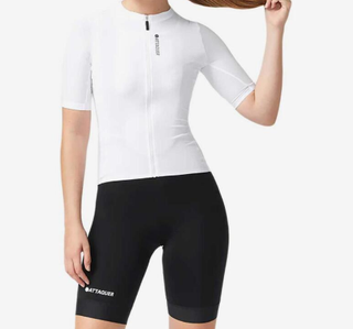 Maillot Attaquer Race manga corta blanco mujer