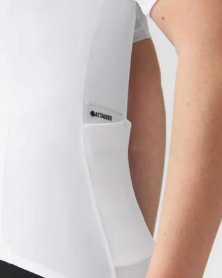 Maillot Attaquer Race manga corta blanco mujer