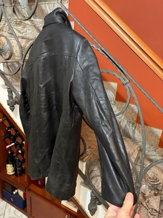 Giacca donna in vera pelle vintage nera