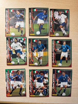 Lotto 14 pezzi Carte Azzurri ai mondiali 98