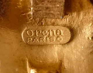 Pendientes clip vintage pétalos oro texturizados