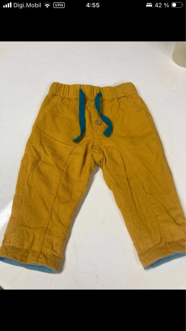 Pantalones Tuc Tuc mostaza bebé niño