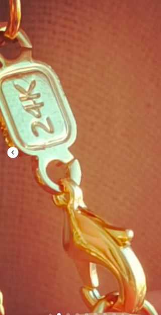 Cadena laminada en oro 24k