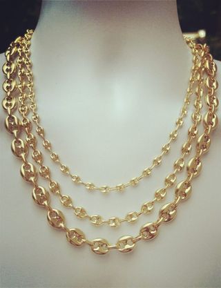 Cadena laminada en oro 24k