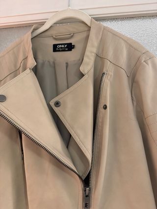 Cazadora Biker ONLY Beige