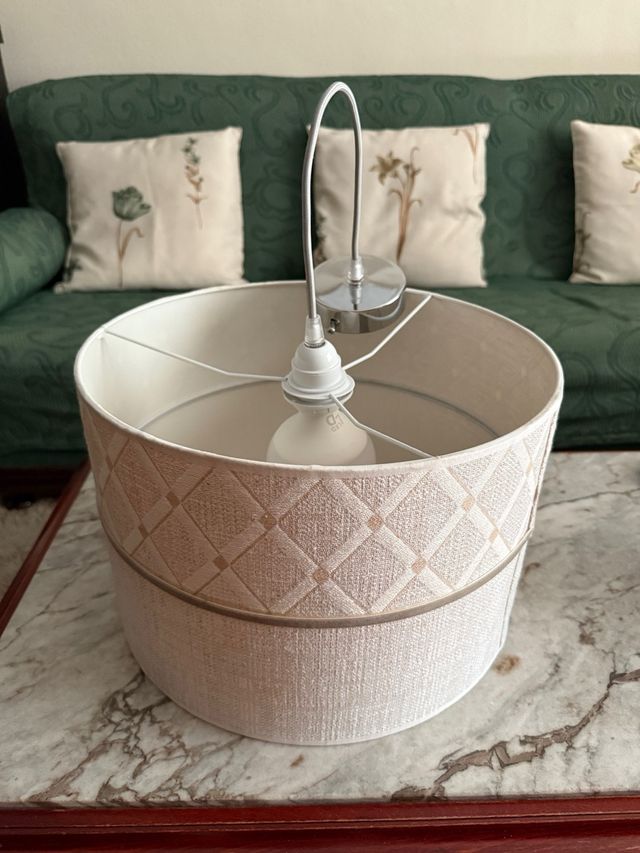 Lámpara de techo tela y metal