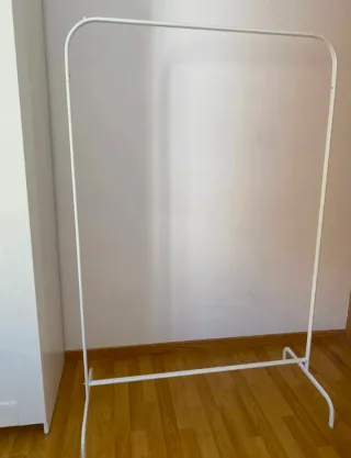 Burra perchero ropa metal blanco.