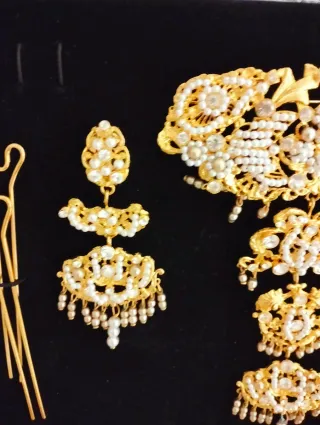 Aderezo Fallera Adulta Oro y Perlas