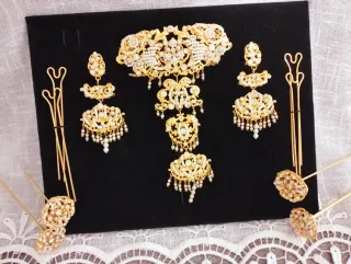 Aderezo Fallera Adulta Oro y Perlas