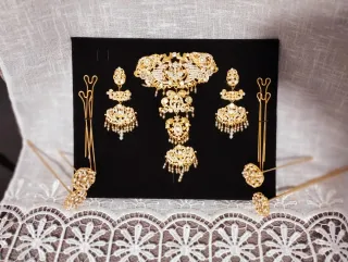 Aderezo Fallera Adulta Oro y Perlas