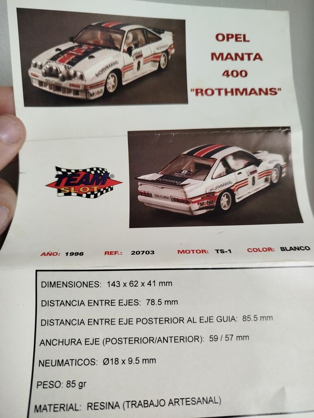 Opel Manta 400 Rothmans Slot