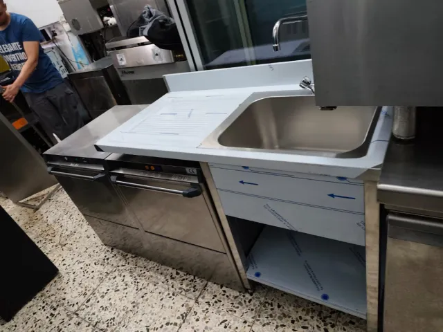 Fregadero industrial inoxidable