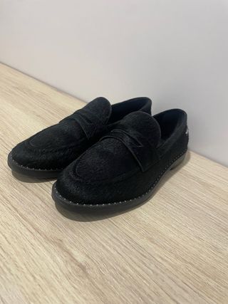 Mocasines de Piel Negro Talla 38