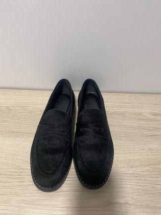 Mocasines de Piel Negro Talla 38