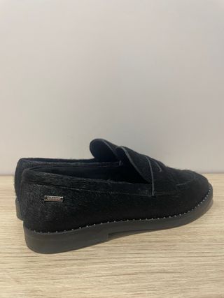 Mocasines de Piel Negro Talla 38